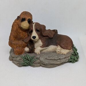 Lou Rankin CREATIONS "Faithful Friends" 2001 Retired Orangutan & Dog Figurine